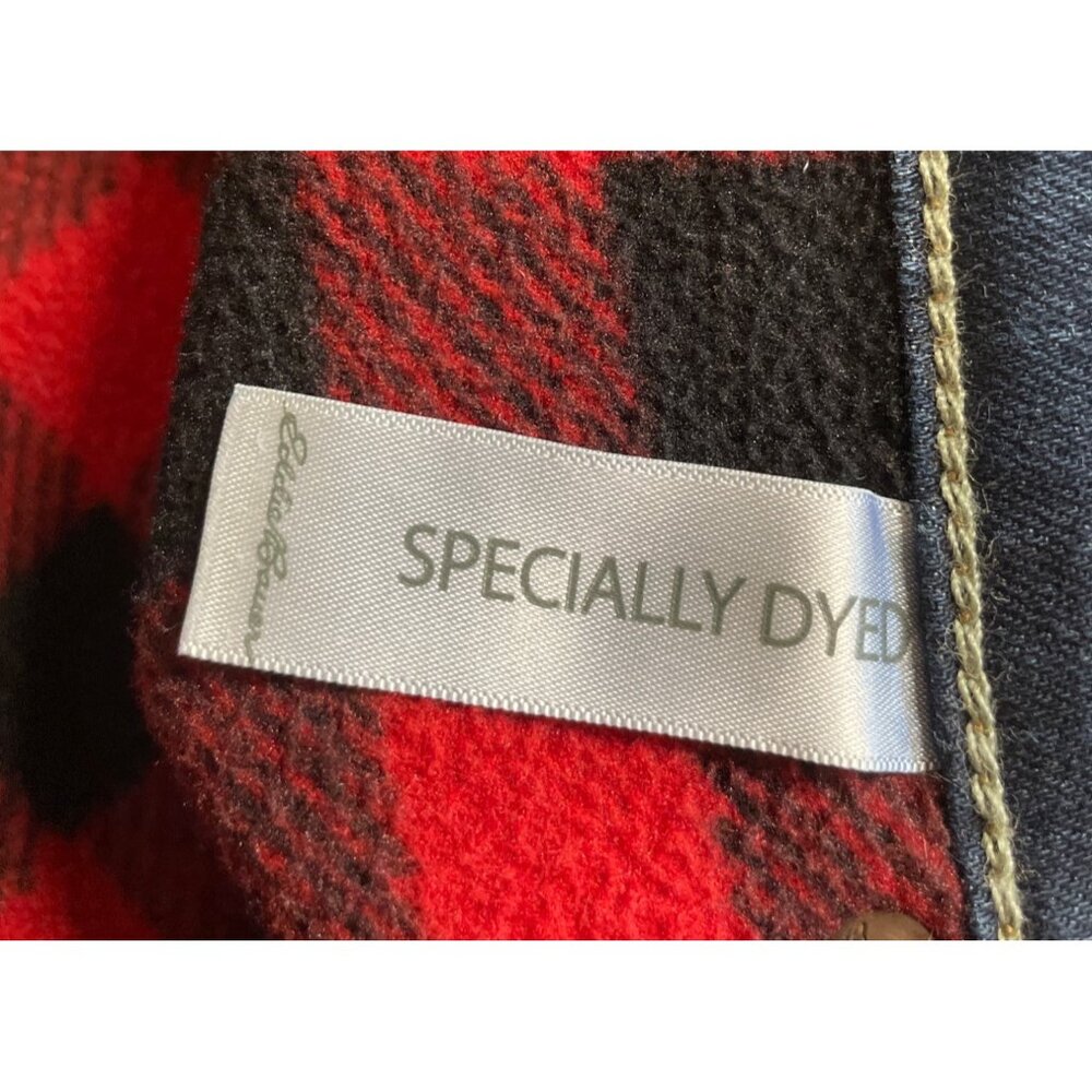 Eddie Bauer Women’s Flannel Lined Slightly Curvy Jeans Straight - Size 12 - Picture 8 of 11